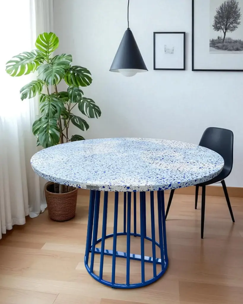 Comedor Ceiba (Diámetro: 100cm, Azufral, Verde Esmeralda)